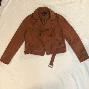 Suede Like Biker Jacket